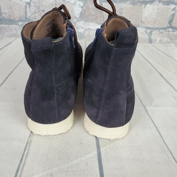 Massimo Dutti Botin Peil Serraje Azul Suede Boots Navy Lace  Up Size 39 - Picture 11 of 14